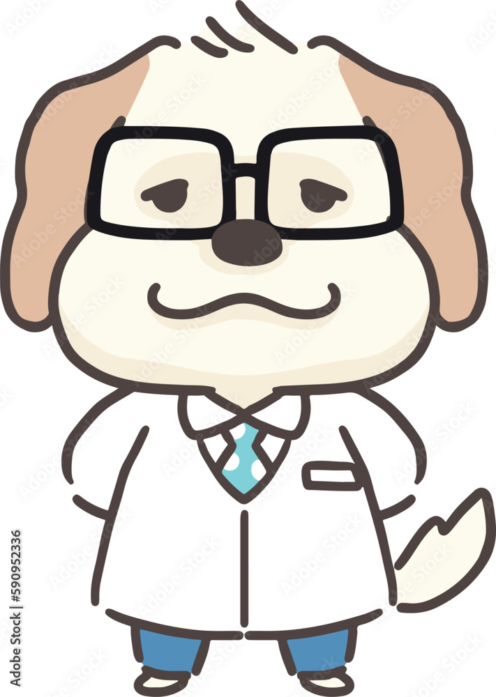 研究員の犬