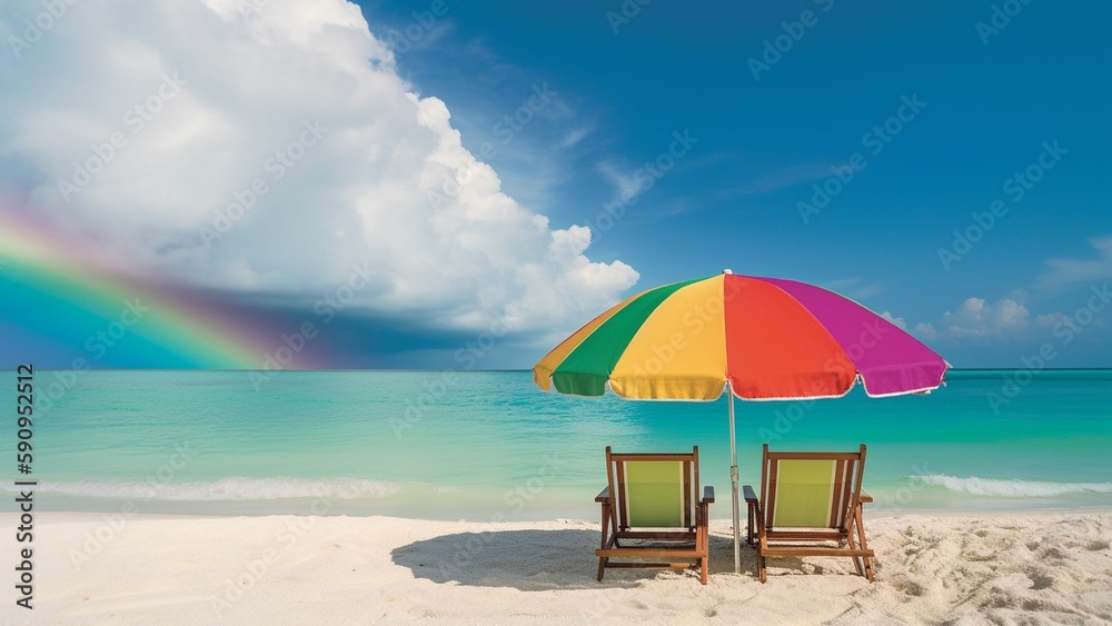 Relax and Unwind: Soak Up the Sun and Scenic Views from Our Beachside Lounge Chair and Umbrella