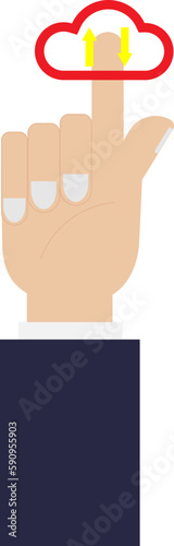 Vector of a businessman's hand icon