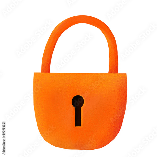 Cartoon drawn golden or bronze castle. A cool object without a background.