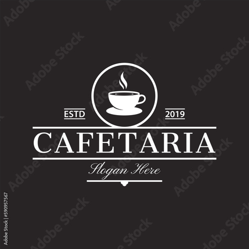 coffee shop logo design. vintage style concept