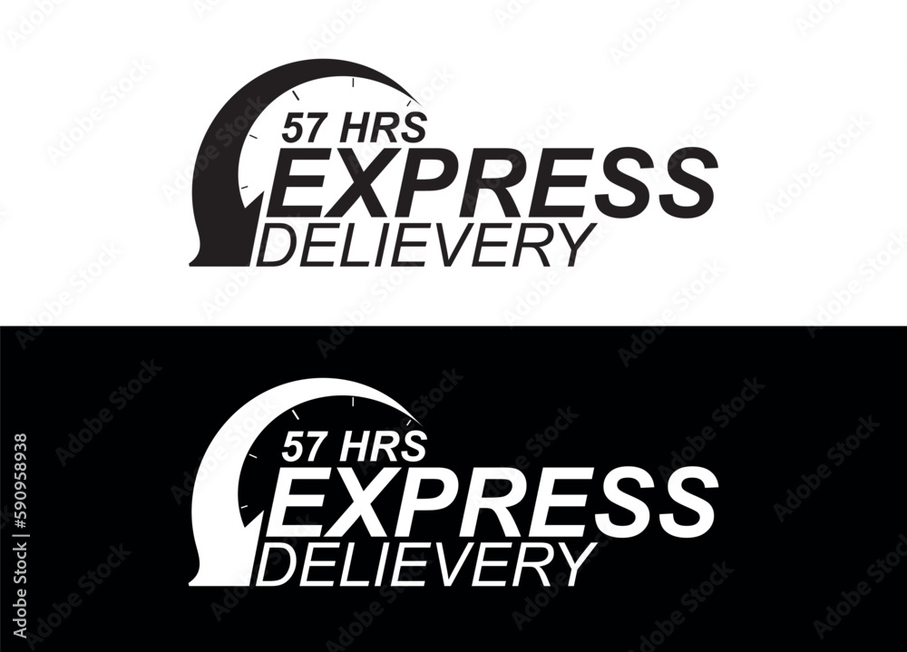 Obraz premium Express delivery in 57 hours. Fast delivery, express and urgent shipping