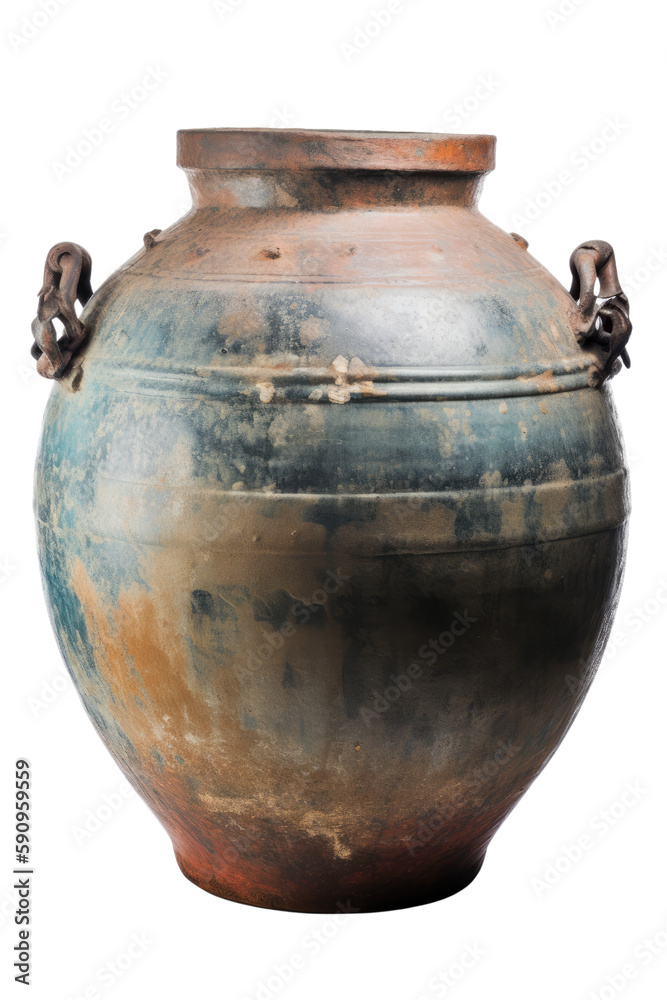 vase isolated on transparent background, generative ai