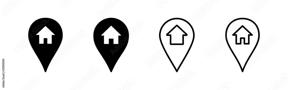 Address icon vector for web and mobile app. home location sign and symbol. pinpoint Address icon vector for web and mobile app. home location sign and symbol. pinpoint