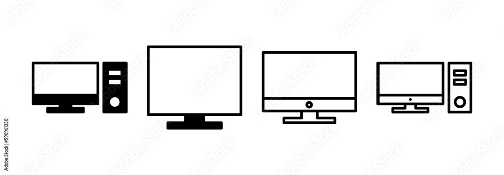 Computer icon vector for web and mobile app. computer monitor sign and symbol Computer icon vector for web and mobile app. computer monitor sign and symbol