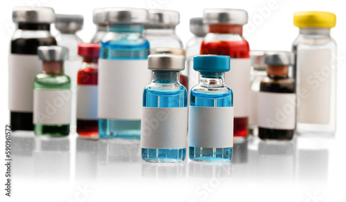 Covid corona virus vaccine vial bottles for intramuscular injections
