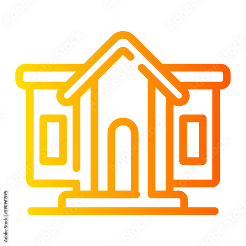 courthouse gradient icon