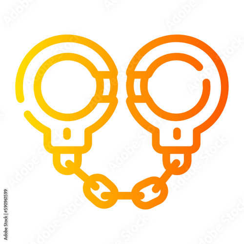 handcuff gradient icon