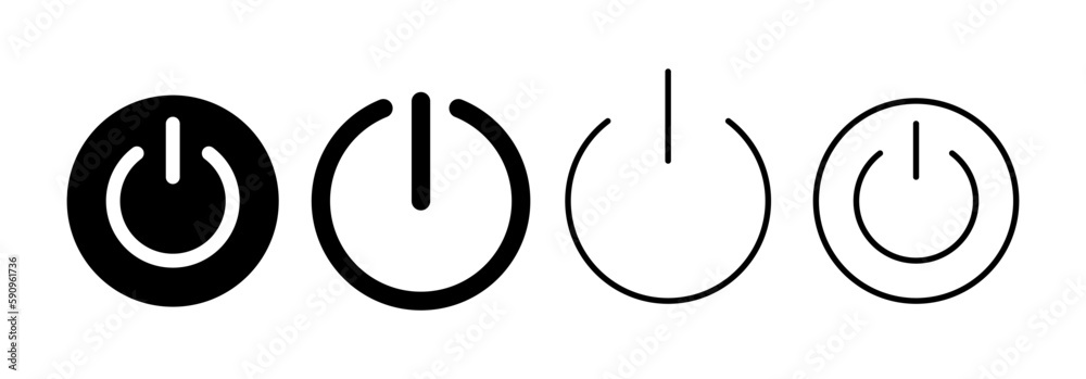 Power icon vector for web and mobile app. Power Switch sign and symbol. Electric power Power icon vector for web and mobile app. Power Switch sign and symbol. Electric power