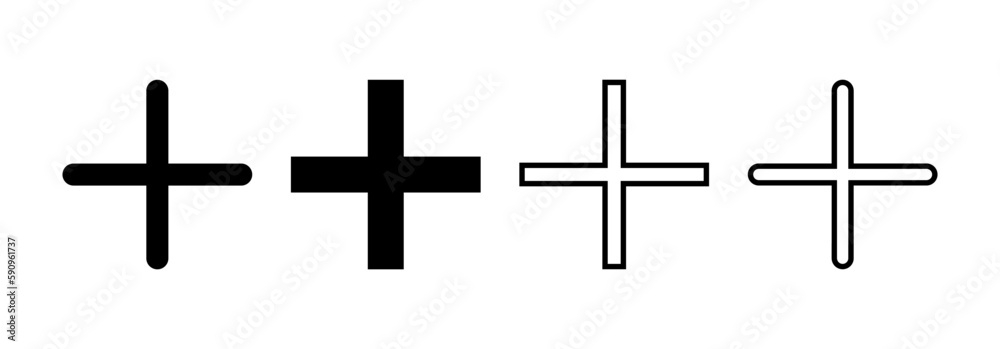 Plus Icon vector for web and mobile app. Add plus sign and symbol Plus Icon vector for web and mobile app. Add plus sign and symbol