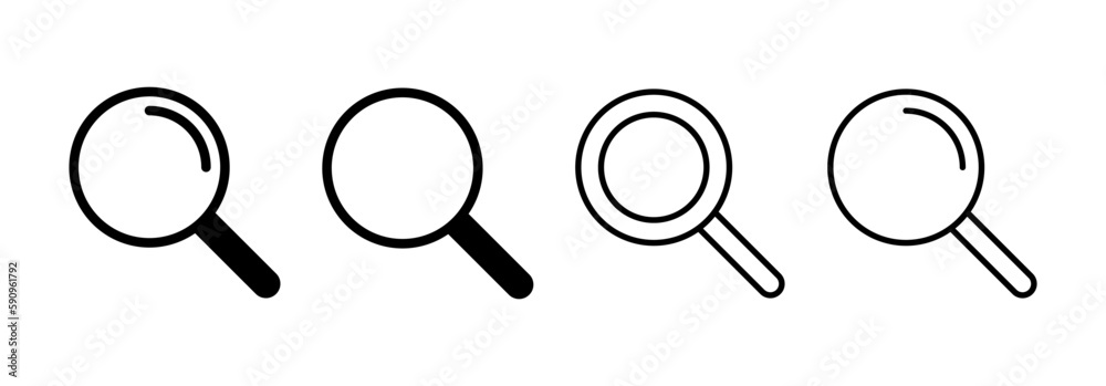 Search icon vector for web and mobile app. search magnifying glass sign and symbol Search icon vector for web and mobile app. search magnifying glass sign and symbol