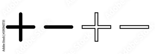 Plus and minus icon vector for web and mobile app. plus sign and symbol. add plus icon