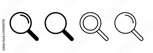 Search icon vector for web and mobile app. search magnifying glass sign and symbol