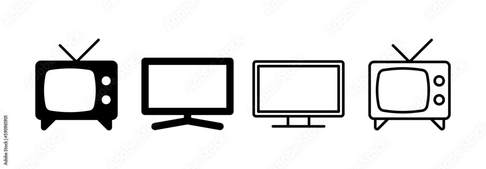 Tv icon vector for web and mobile app. television sign and symbol Tv icon vector for web and mobile app. television sign and symbol