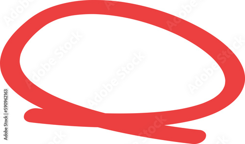 Red Marker Pen Writing Circle Note Recheck Edit Comment Isolated