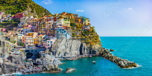Fototapeta Naklejka Na Ścianę i Meble -  The Coastal Village of Cinque Terre at Italy Paranoiac 