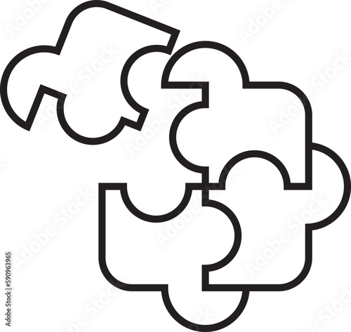 illustration vector graphic of puzzle outline