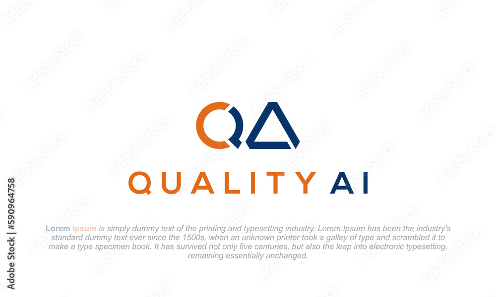 QA logo, illustration vector graphic design abstract monogram initial letter QA QA logo, illustration vector graphic design abstract monogram initial letter QA