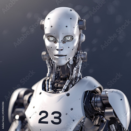 High-Tech humanoid robot