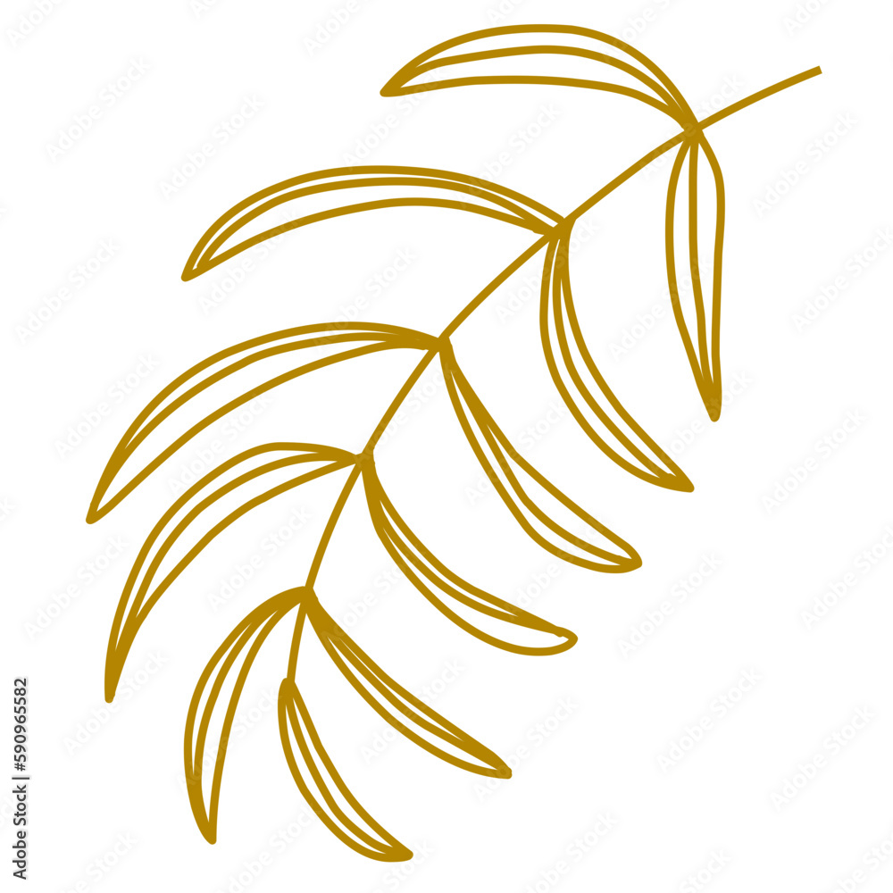 Leaves Line Art vector illustration Leaves Line Art vector illustration