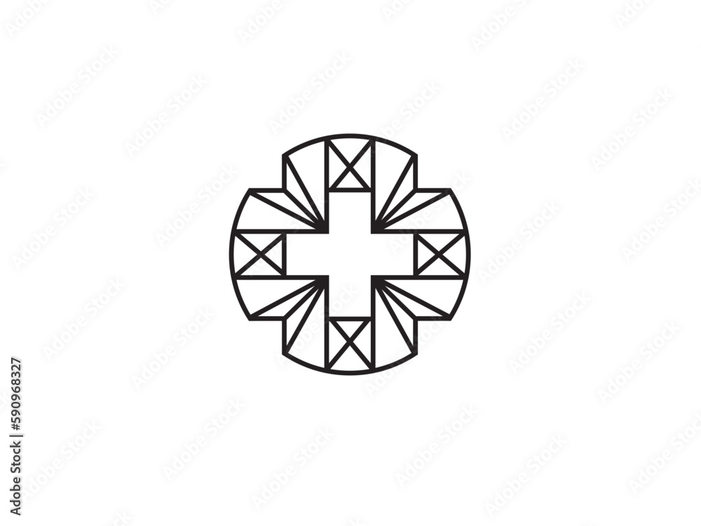 Fototapeta premium cross logo design