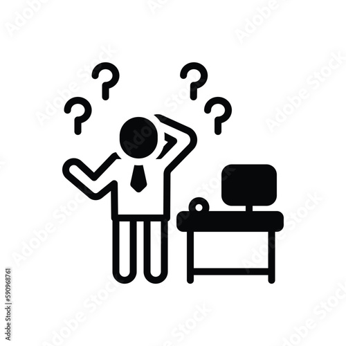 Black solid icon for lost 