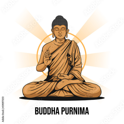 illustration of Lord Buddha in meditation