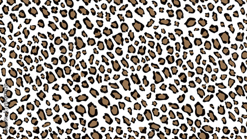 brown leopard skin pattern seamless png background, vector illustration 