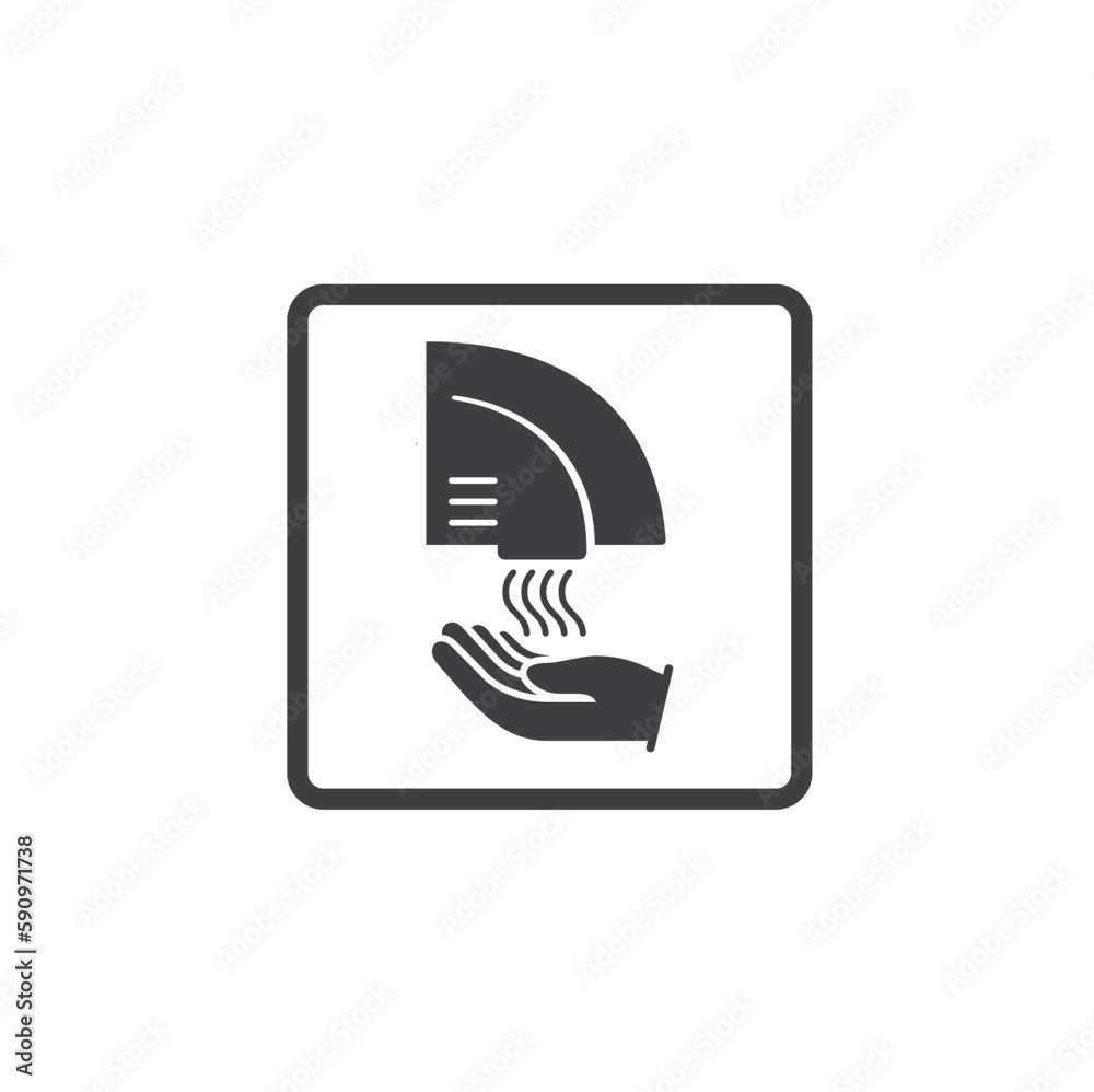 illustration of hand dryer, vector art. illustration of hand dryer, vector art.