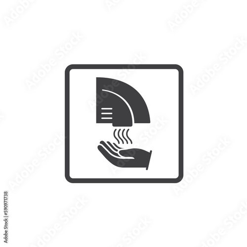 illustration of hand dryer, vector art.