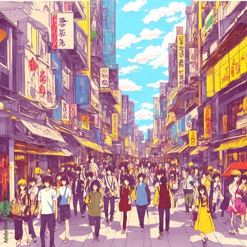 people walking on the street(japan)