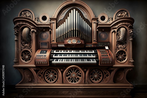 organ in the church created using AI Generative Technology