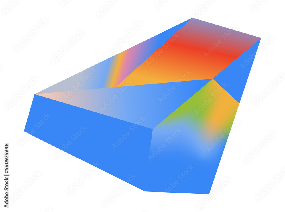 Gradient 3d geometric shape vector Gradient 3d geometric shape vector
