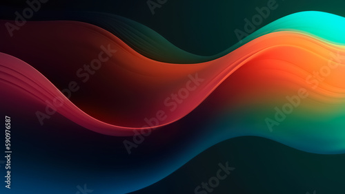 3D Gradient Waves Background