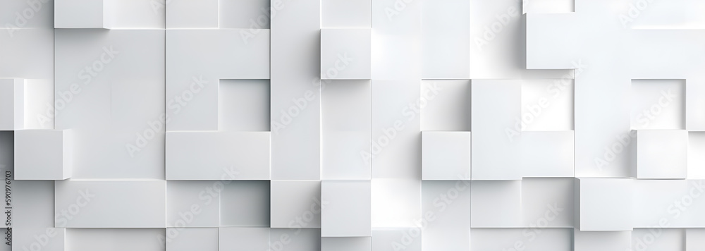 geometric background with white squares of paper background. Generative ai geometric background with white squares of paper background. Generative ai