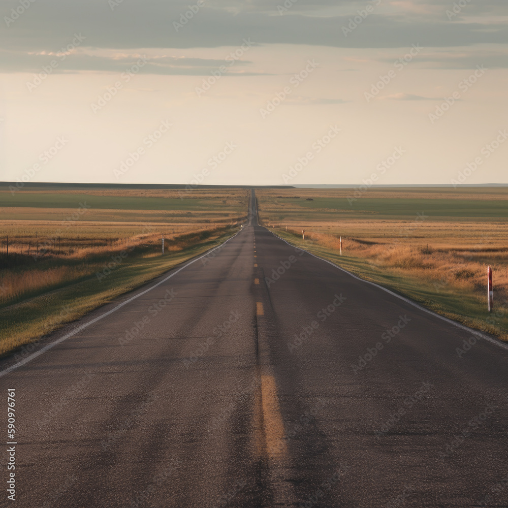 Naklejka premium long road