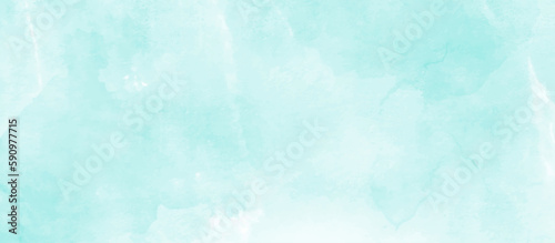 Blue sky watercolor background, texture paper. Grunge wall. Vector image