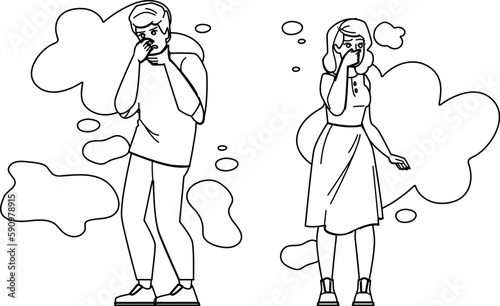 fart odor vector