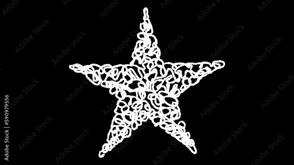 Wiggling Star Icon Scribble Drawing Wiggling Star Icon Scribble Drawing