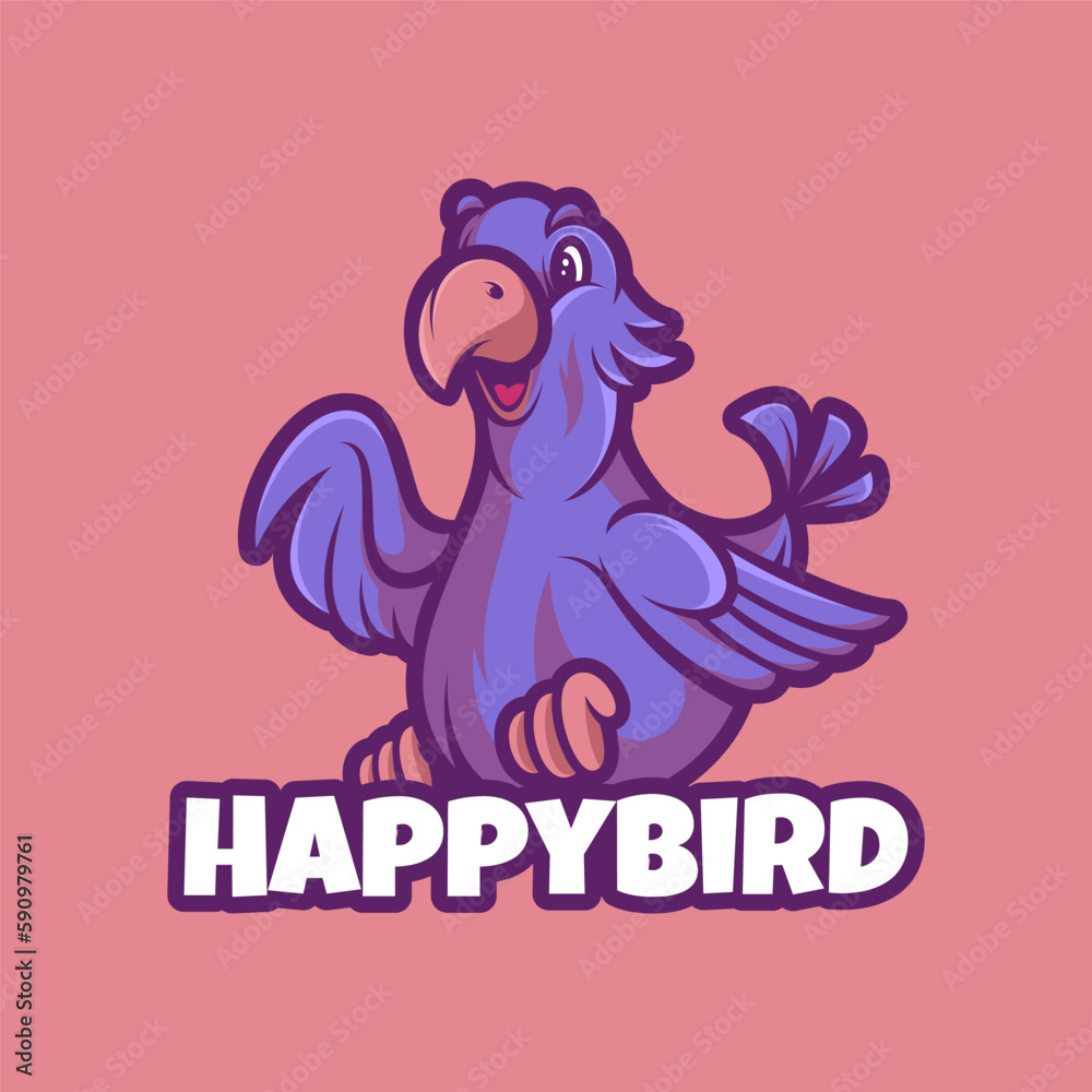 Bird cartoon logo mascot illustrations Bird cartoon logo mascot illustrations