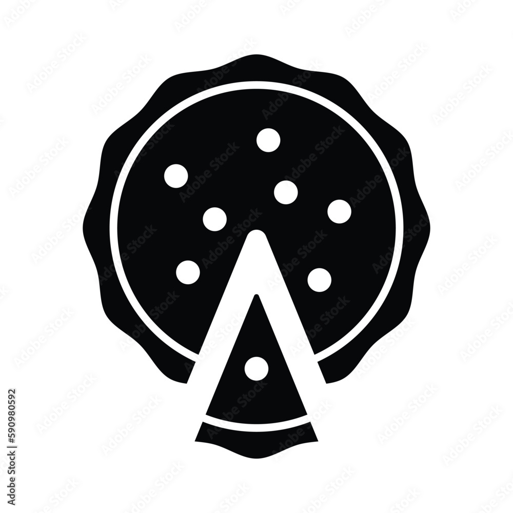 pie icon vector design template in white background pie icon vector design template in white background