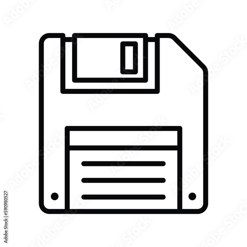 floppy disk icon vector design template in white background