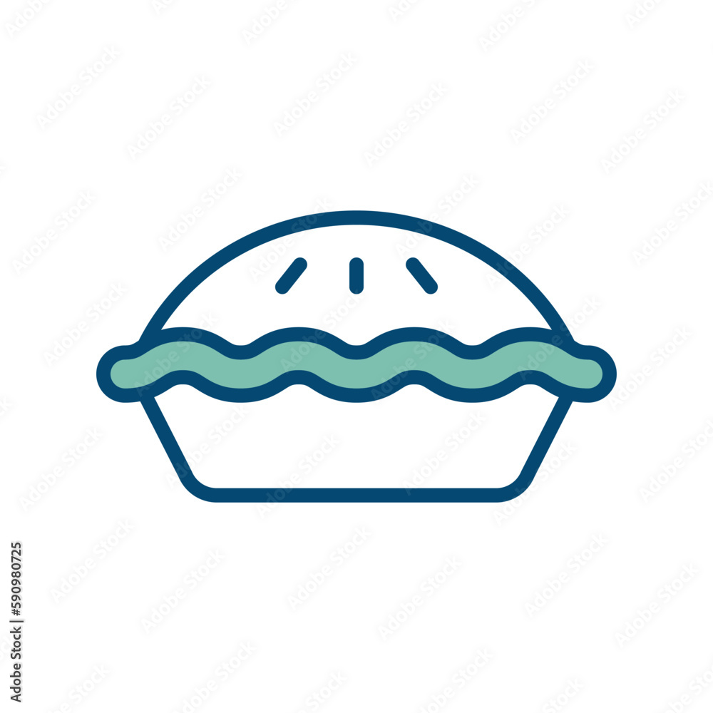 Fototapeta premium pie icon vector design template in white background