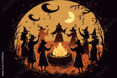 Wallpaper Mural halloween background with pumpkin and bats Torontodigital.ca