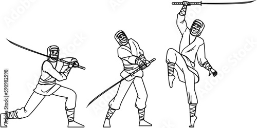 ninja sword vector