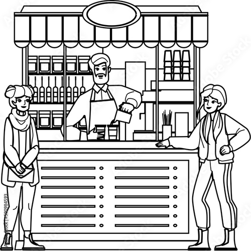 street kiosk vector