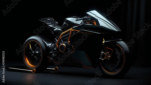 high quality bike ducati image created with Generative AI technology © viet