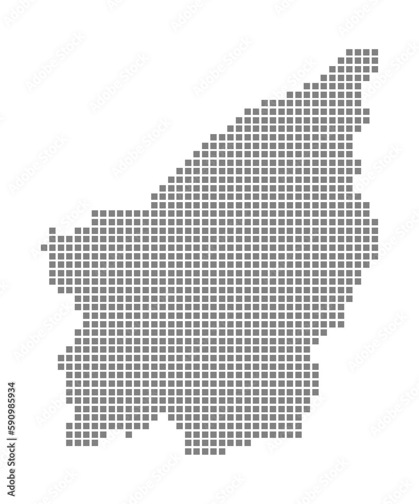 Pixel map of SanMarino. dotted map of SanMarino isolated on white background. Abstract computer graphic of map.