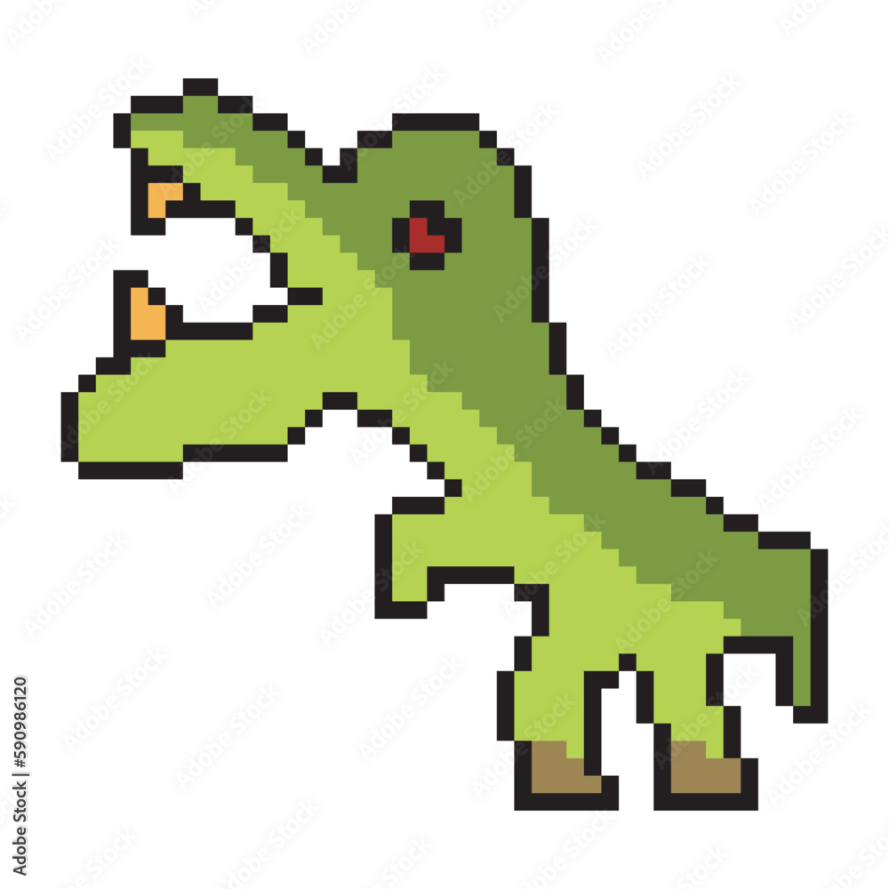 Cute character dinosaurs pixel art Cute character dinosaurs pixel art