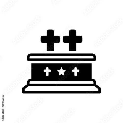Black solid icon for killed 
